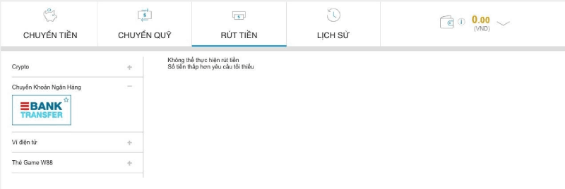 chọn kênh rút tiền W88
